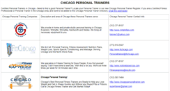 Desktop Screenshot of chicagopersonaltrainers.com